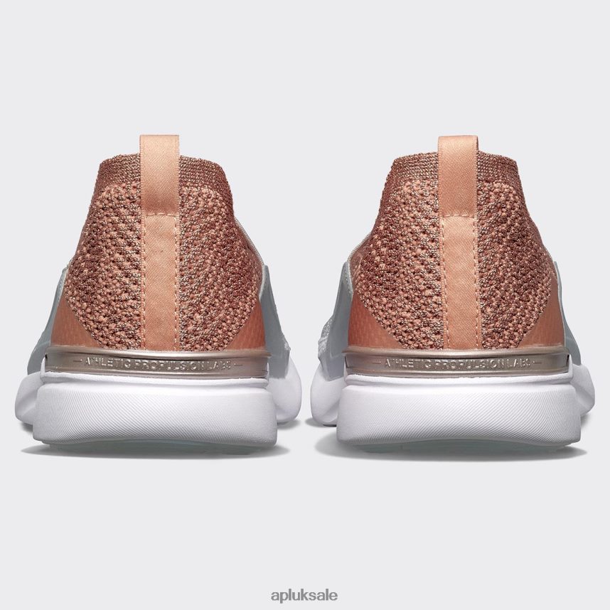 APL TechLoom Bliss 31 - VH8XNZ805 APL Shoes UK Rose Gold/Metallic Silver/White Men Running