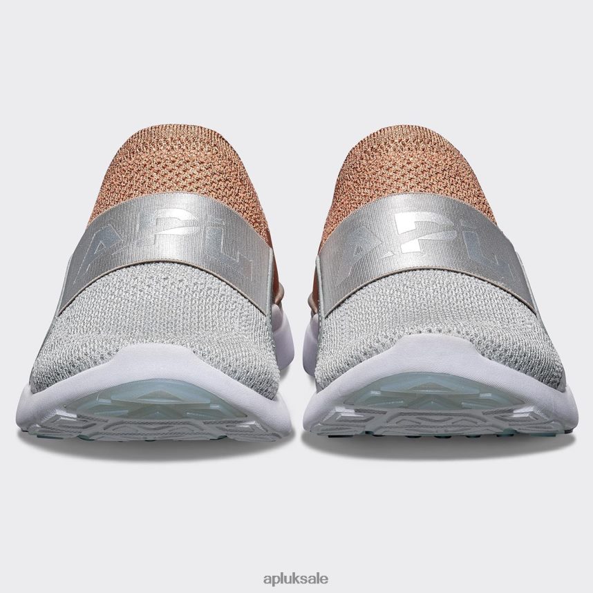APL TechLoom Bliss 31 - VH8XNZ805 APL Shoes UK Rose Gold/Metallic Silver/White Men Running