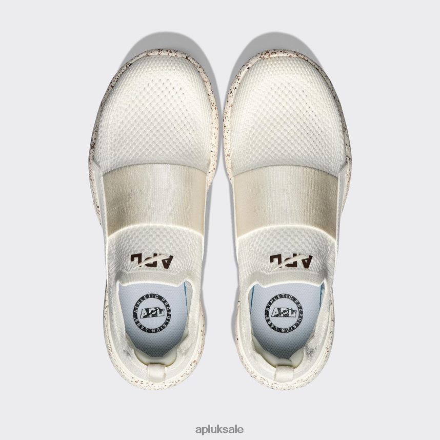 APL TechLoom Bliss 32 - VH8XNZ884 APL Shoes UK Ivory/Chocolate/Speckle Men Running