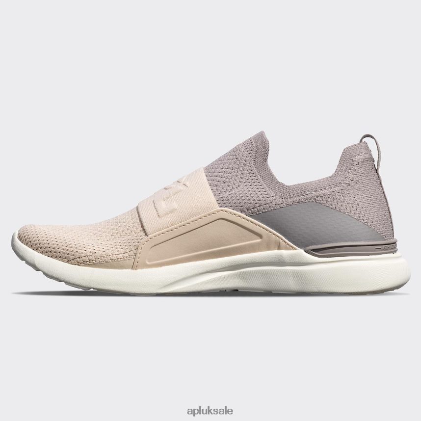 APL TechLoom Bliss 32 - VH8XNZ891 APL Shoes UK Tundra/Beach/Ivory Men Running