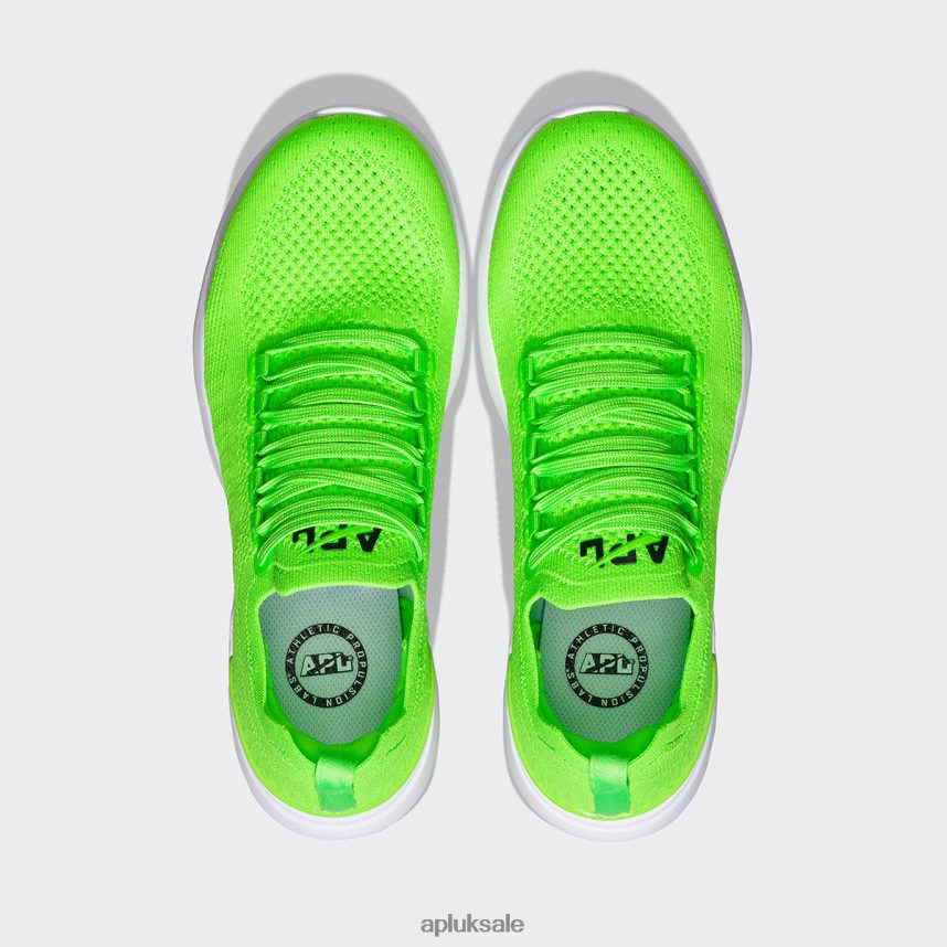 APL TechLoom Breeze 37 - VH8XNZ729 APL Shoes UK Green/Black/White Men Running