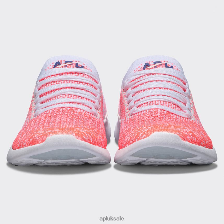 APL TechLoom Breeze 37 - VH8XNZ741 APL Shoes UK White/Impulse Red/Ombre Men Running