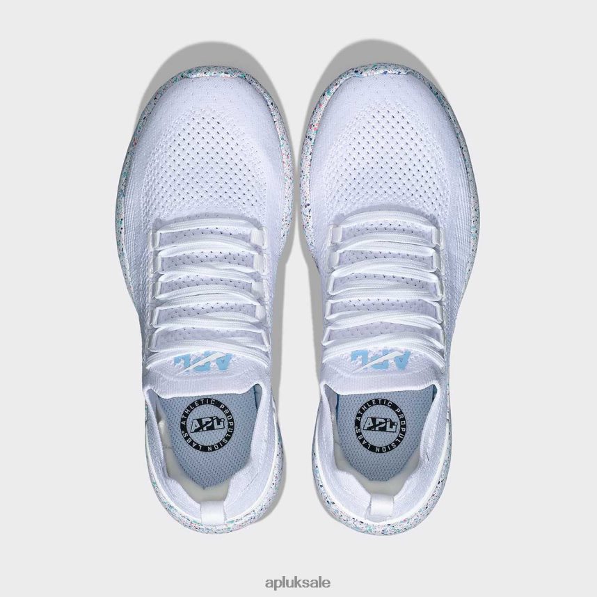 APL TechLoom Breeze 37 - VH8XNZ762 APL Shoes UK White/Ice Blue/Speckle Men Running