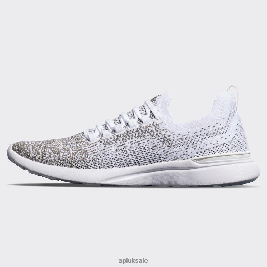 APL TechLoom Breeze 38 - VH8XNZ815 APL Shoes UK White/Fatigue/Ombre Men Running