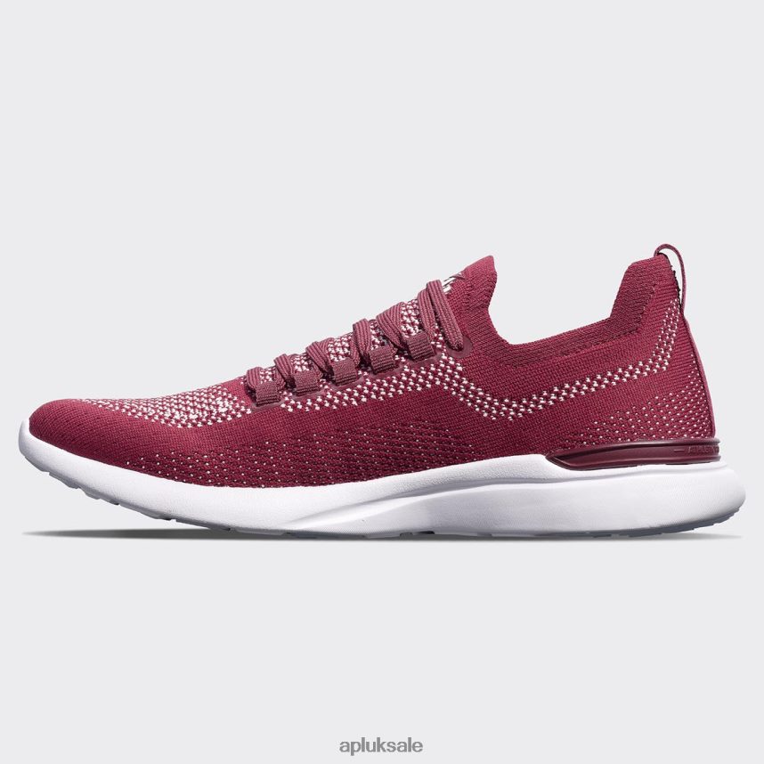 APL TechLoom Breeze 38 - VH8XNZ870 APL Shoes UK Burgundy/Bleached Pink/White Men Running