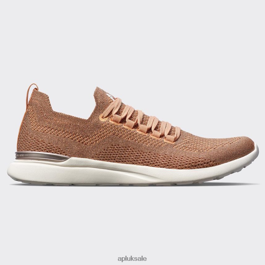 APL TechLoom Breeze 38 - VH8XNZ871 APL Shoes UK Rose Gold/Ivory Men Running