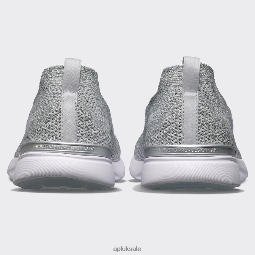 APL TechLoom Breeze 39 - VH8XNZ890 APL Shoes UK Metallic Silver/White Men Running