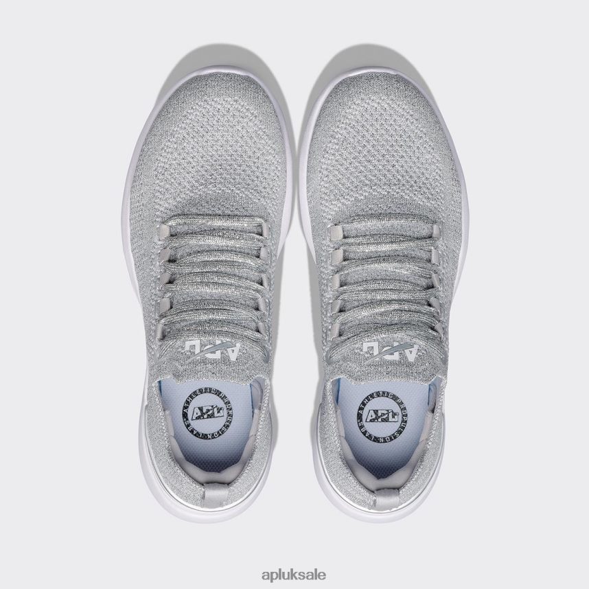 APL TechLoom Breeze 39 - VH8XNZ890 APL Shoes UK Metallic Silver/White Men Running