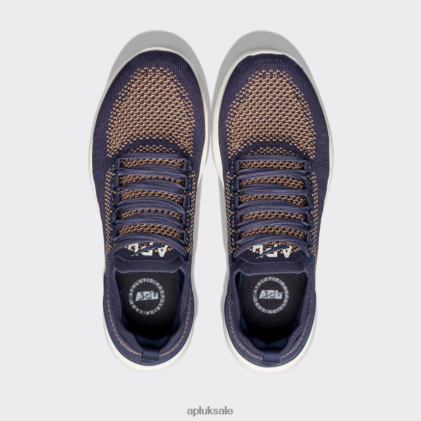 APL TechLoom Breeze 39 - VH8XNZ897 APL Shoes UK Midnight/Tan/Ivory Men Running