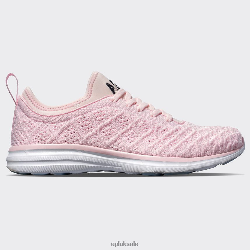 APL TechLoom Phantom 45 - VH8XNZ737 APL Shoes UK Bleached Pink/Navy/White Men Running