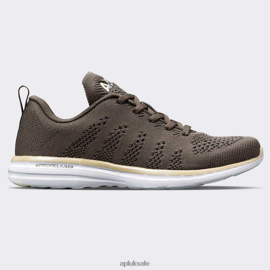 APL TechLoom Pro 49 - VH8XNZ842 APL Shoes UK Chocolate/Champagne/White Men Running