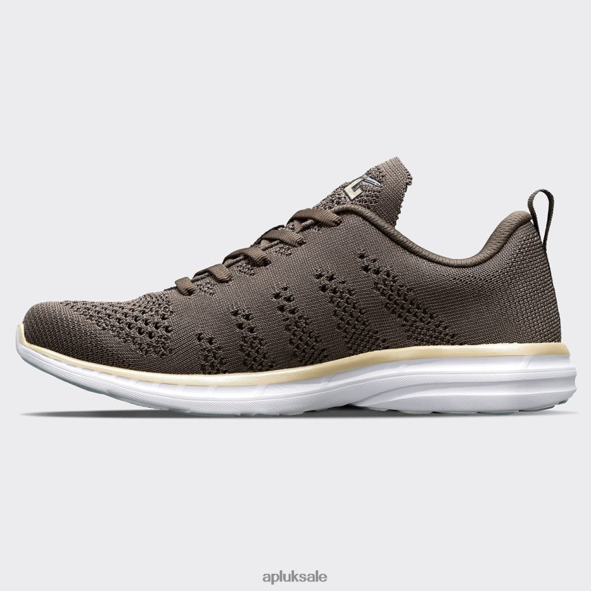 APL TechLoom Pro 49 - VH8XNZ842 APL Shoes UK Chocolate/Champagne/White Men Running