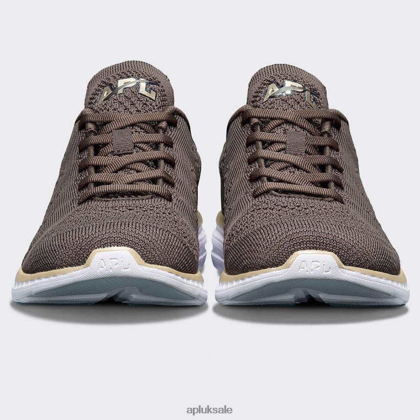 APL TechLoom Pro 49 - VH8XNZ842 APL Shoes UK Chocolate/Champagne/White Men Running