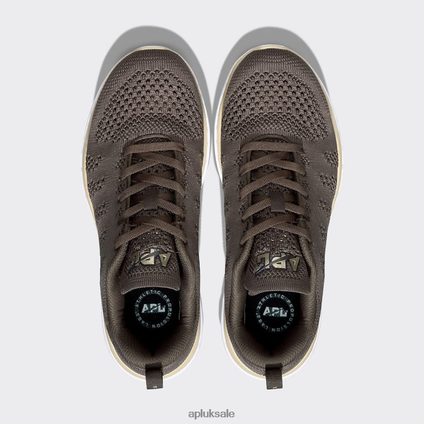 APL TechLoom Pro 49 - VH8XNZ842 APL Shoes UK Chocolate/Champagne/White Men Running