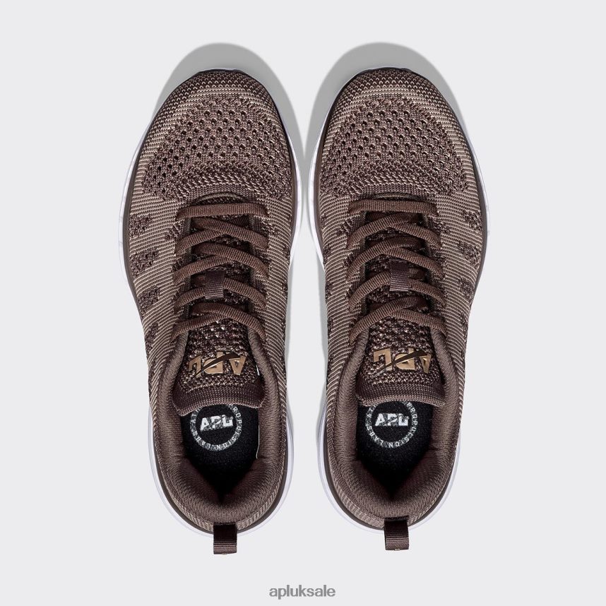 APL TechLoom Pro 49 - VH8XNZ844 APL Shoes UK Chocolate/Almond/White Men Running