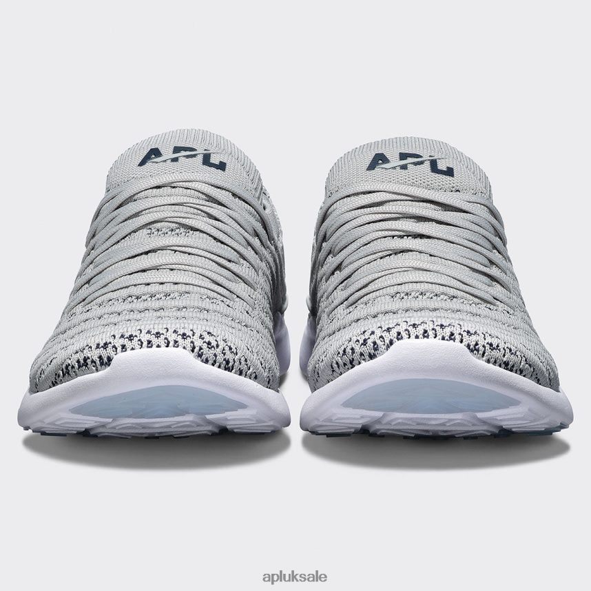 APL TechLoom Wave 61 - VH8XNZ721 APL Shoes UK Steel Grey/Navy/White Men Running