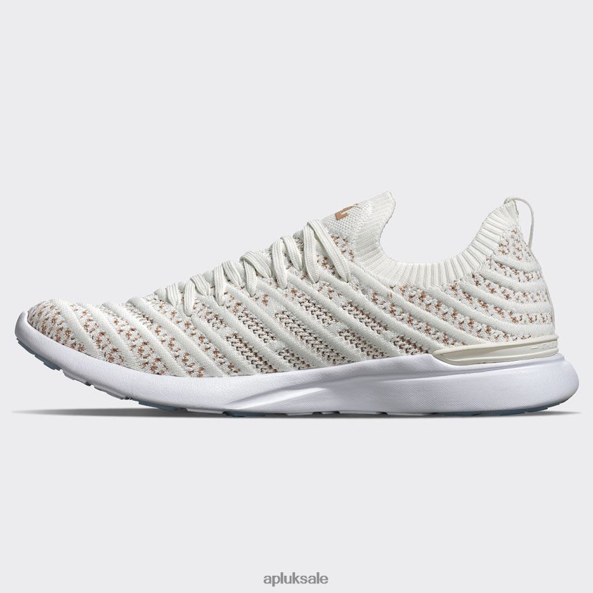 APL TechLoom Wave 61 - VH8XNZ730 APL Shoes UK Ivory/Caramel/White Men Running