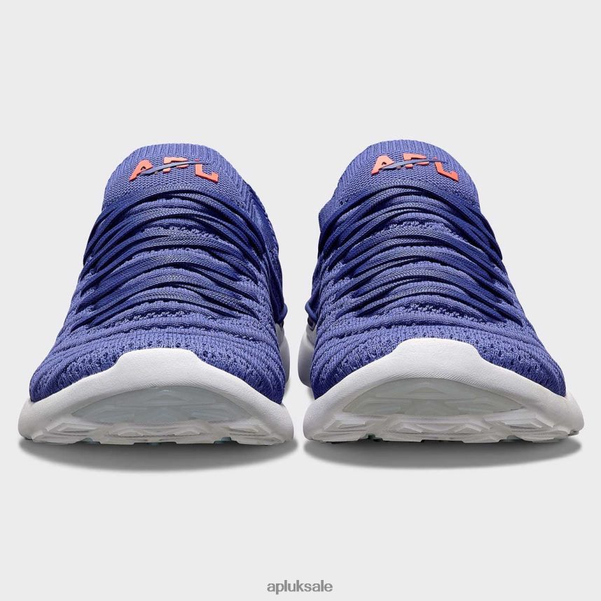 APL TechLoom Wave 61 - VH8XNZ757 APL Shoes UK Blue Haze/Impulse Red/White Men Running