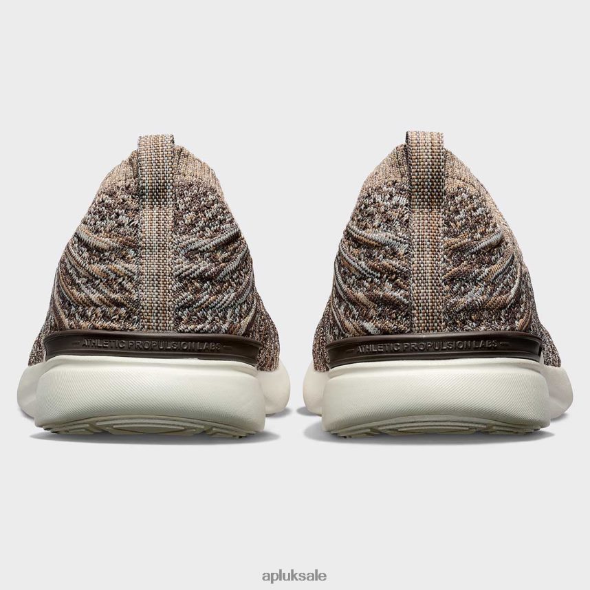 APL TechLoom Wave 61 - VH8XNZ767 APL Shoes UK Chocolate/Ivory/Melange Men Running