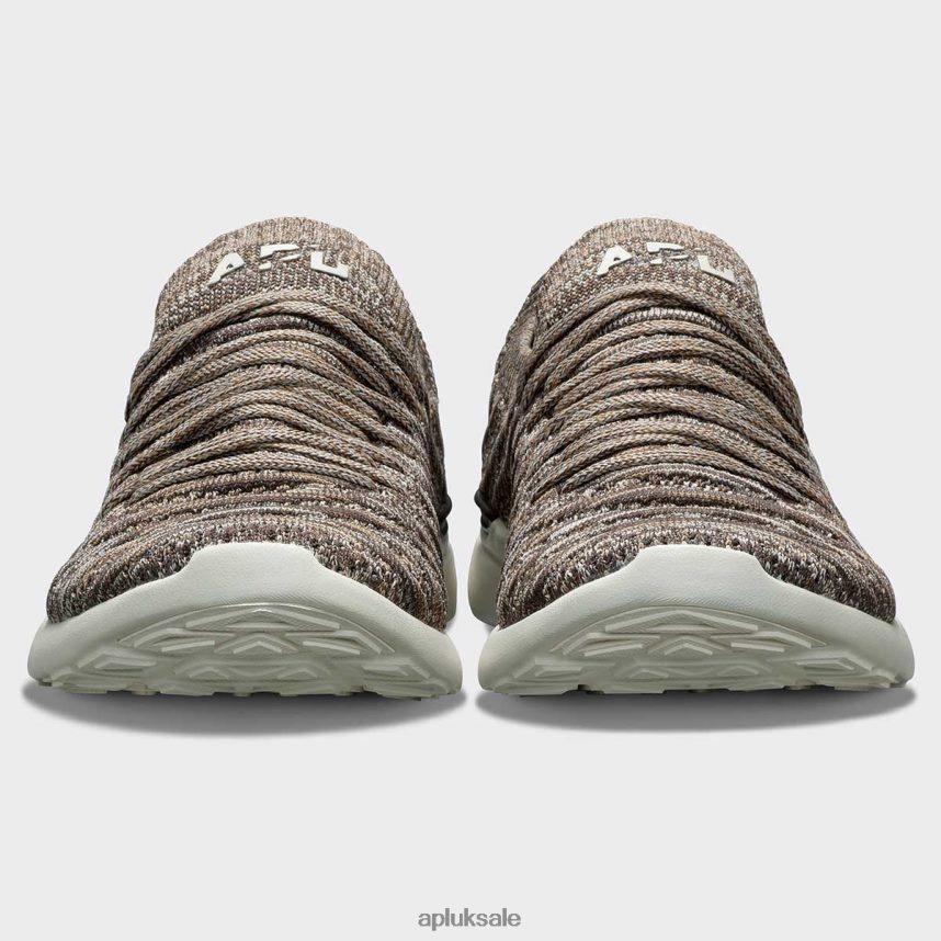 APL TechLoom Wave 61 - VH8XNZ767 APL Shoes UK Chocolate/Ivory/Melange Men Running