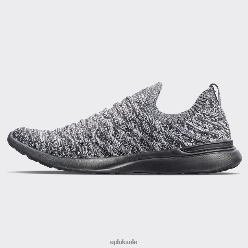 APL TechLoom Wave 62 - VH8XNZ799 APL Shoes UK Black/White/Melange Men Running