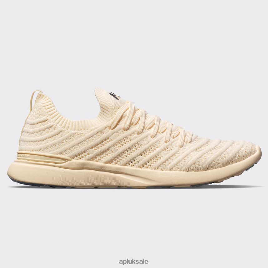 APL TechLoom Wave 62 - VH8XNZ887 APL Shoes UK Vanilla/Black Men Running