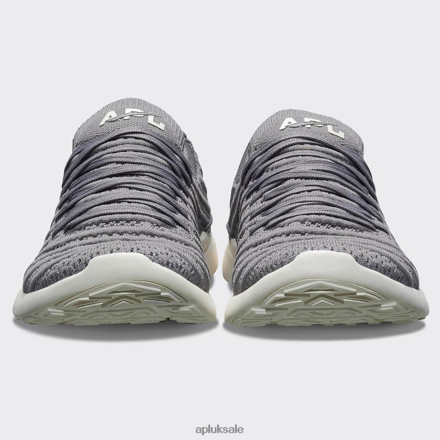 APL TechLoom Wave 63 - VH8XNZ894 APL Shoes UK Smoke/Ivory Men Running