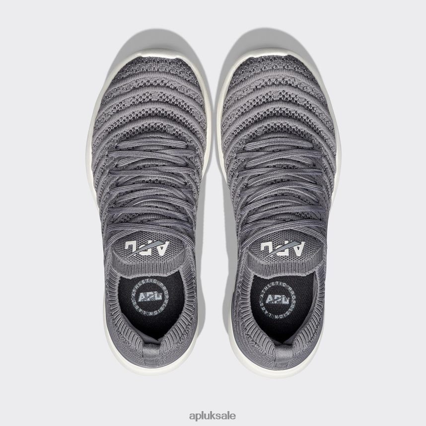 APL TechLoom Wave 63 - VH8XNZ894 APL Shoes UK Smoke/Ivory Men Running