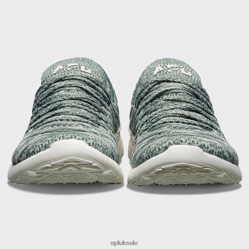 APL TechLoom Wave 63 - VH8XNZ895 APL Shoes UK Ivory/Great Green/Melange Men Running