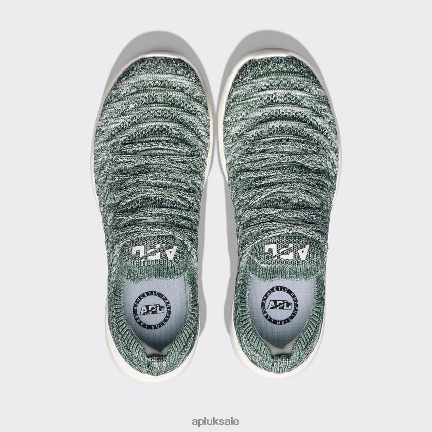 APL TechLoom Wave 63 - VH8XNZ895 APL Shoes UK Ivory/Great Green/Melange Men Running