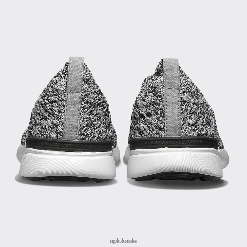 APL TechLoom Wave 63 - VH8XNZ907 APL Shoes UK Heather Grey/Black/White Men Running