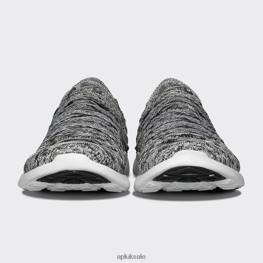 APL TechLoom Wave 63 - VH8XNZ907 APL Shoes UK Heather Grey/Black/White Men Running