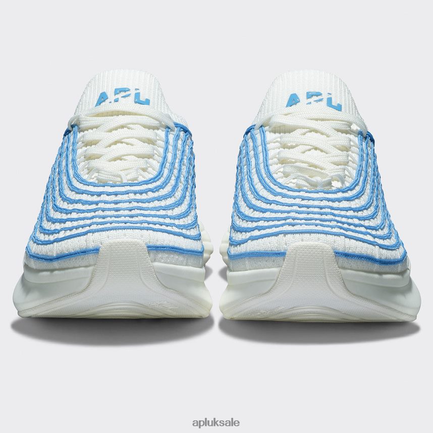 APL TechLoom Zipline 67 - VH8XNZ718 APL Shoes UK Ivory/Coastal Blue Men Running