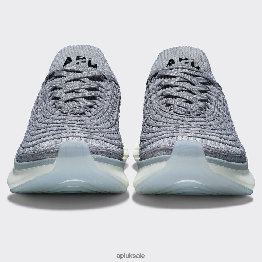 APL TechLoom Zipline 68 - VH8XNZ733 APL Shoes UK Cement/White/Black Men Running