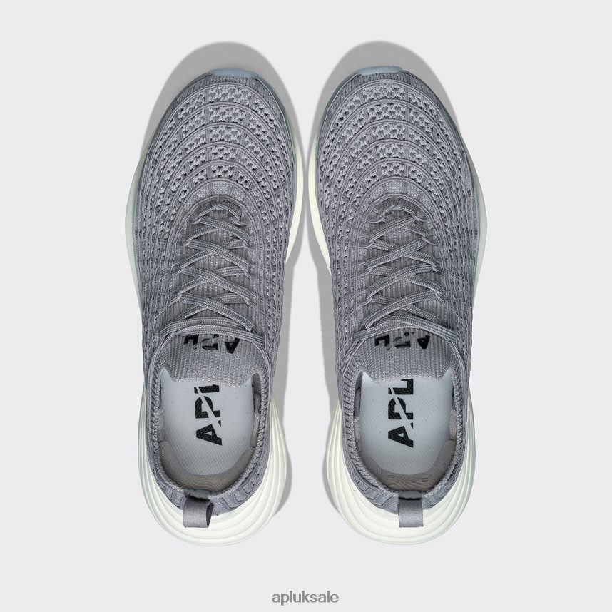 APL TechLoom Zipline 68 - VH8XNZ733 APL Shoes UK Cement/White/Black Men Running