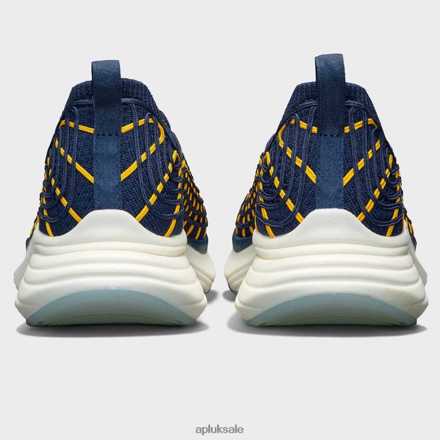 APL TechLoom Zipline 68 - VH8XNZ746 APL Shoes UK Navy/Racing Yellow/Red Men Running