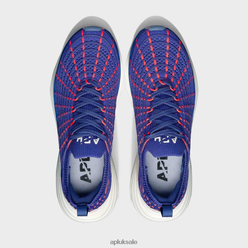 APL TechLoom Zipline 68 - VH8XNZ755 APL Shoes UK Blue Haze/Impulse Red Men Running