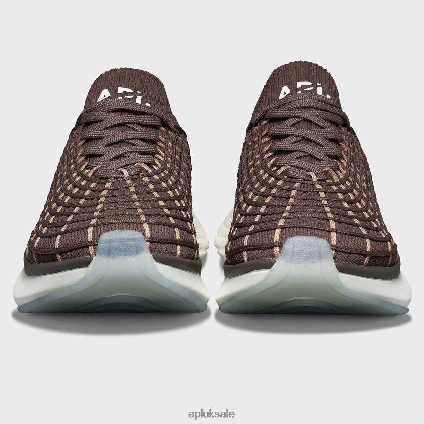 APL TechLoom Zipline 68 - VH8XNZ765 APL Shoes UK Chocolate/Caramel Men Running