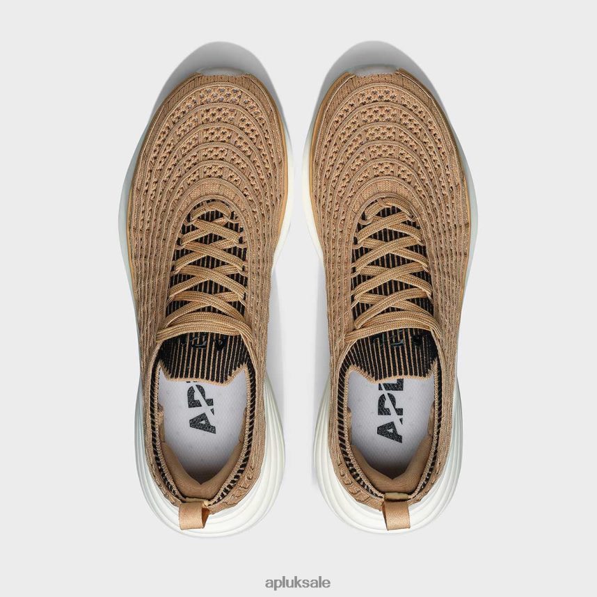 APL TechLoom Zipline 68 - VH8XNZ775 APL Shoes UK Tan/Black/Ribbed Men Running