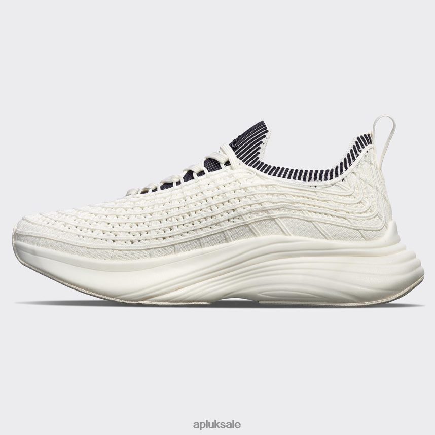 APL TechLoom Zipline 69 - VH8XNZ853 APL Shoes UK Ivory/Midnight/Ribbed Men Running