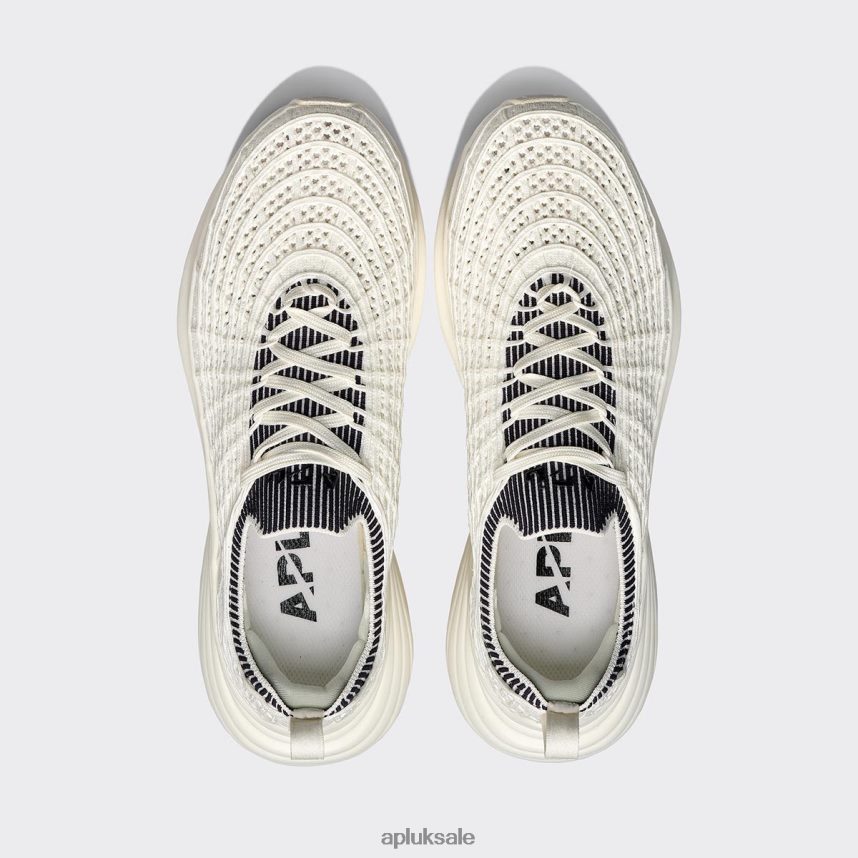 APL TechLoom Zipline 69 - VH8XNZ853 APL Shoes UK Ivory/Midnight/Ribbed Men Running
