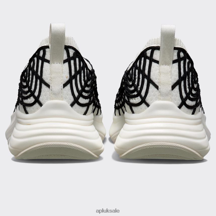 APL TechLoom Zipline 69 - VH8XNZ854 APL Shoes UK Ivory/Black Men Running