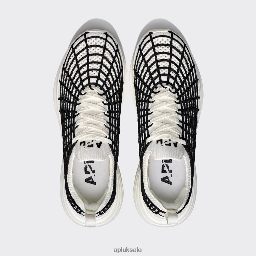 APL TechLoom Zipline 69 - VH8XNZ854 APL Shoes UK Ivory/Black Men Running