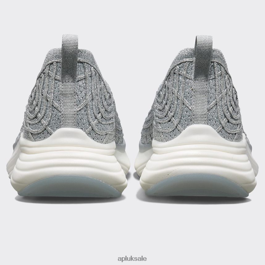 APL TechLoom Zipline 69 - VH8XNZ855 APL Shoes UK Metallic Silver/White Men Running