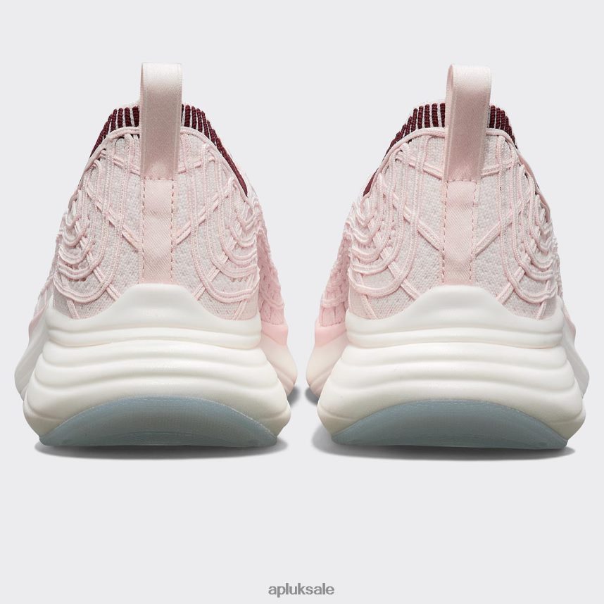 APL TechLoom Zipline 69 - VH8XNZ857 APL Shoes UK Sea Salt/Burgundy/Ribbed Men Running