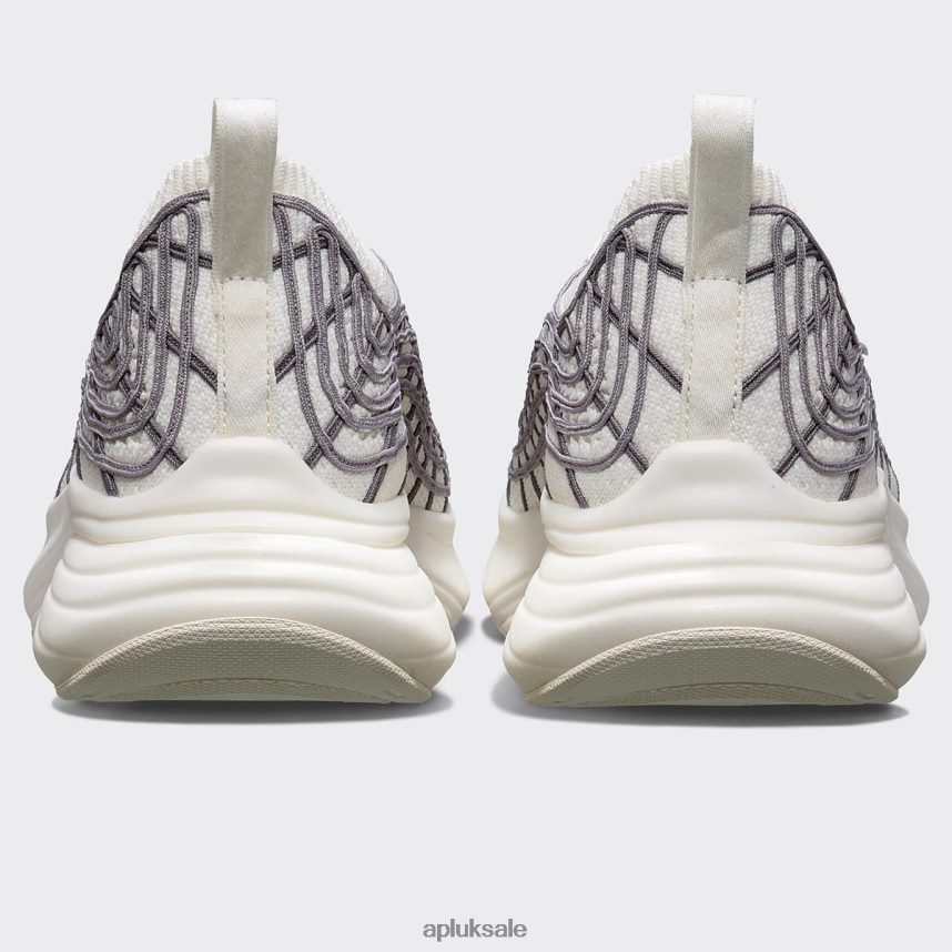 APL TechLoom Zipline 69 - VH8XNZ858 APL Shoes UK Ivory/Cement/Smoke Men Running