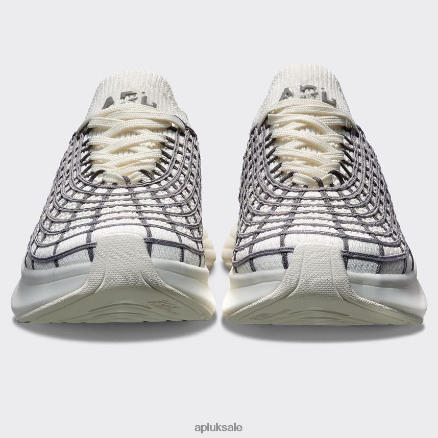 APL TechLoom Zipline 69 - VH8XNZ858 APL Shoes UK Ivory/Cement/Smoke Men Running