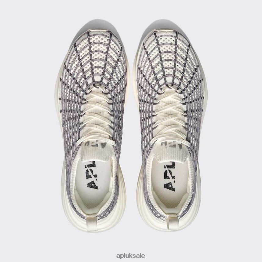 APL TechLoom Zipline 69 - VH8XNZ858 APL Shoes UK Ivory/Cement/Smoke Men Running