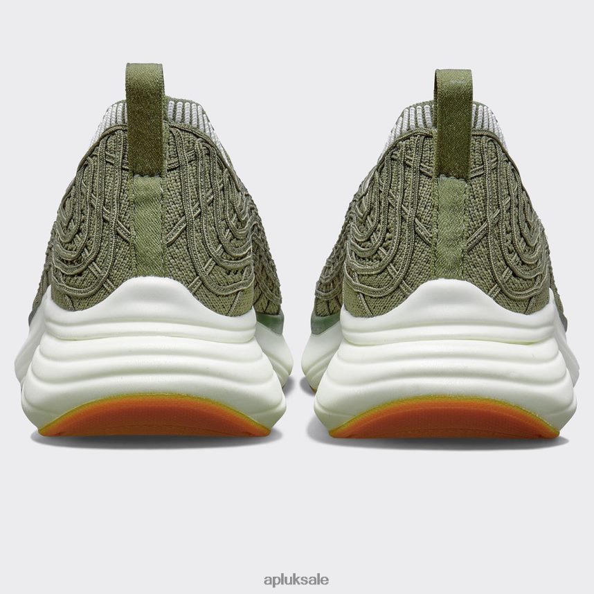 APL TechLoom Zipline 70 - VH8XNZ860 APL Shoes UK Fatigue/Ivory/Ribbed Men Running