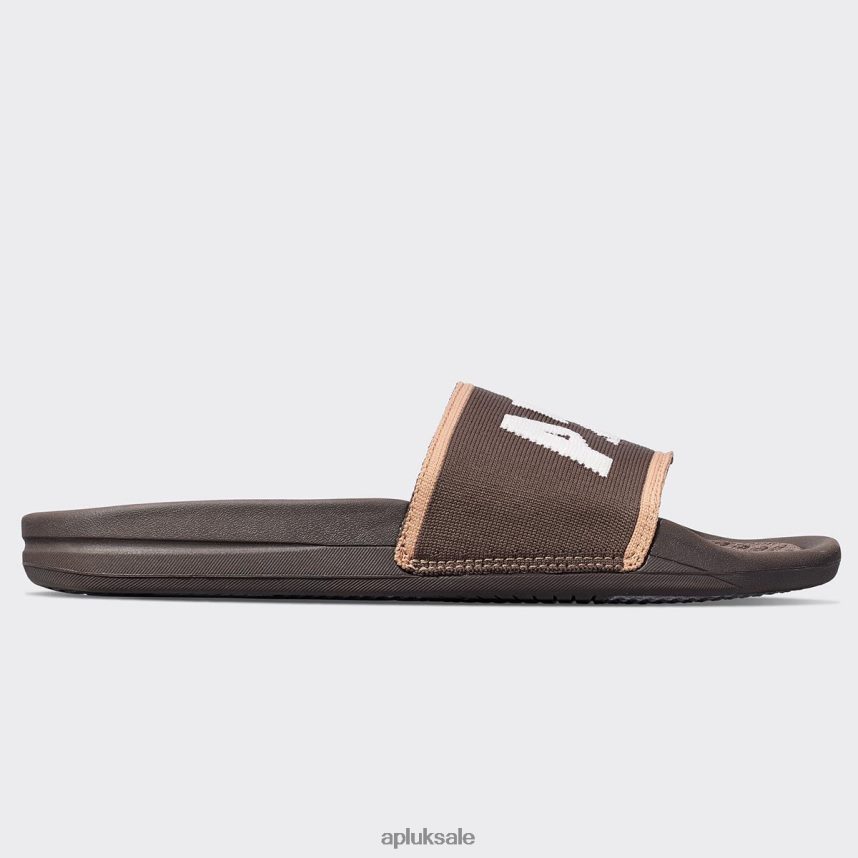 APL Big Logo TechLoom Slide 5 - VH8XNZ1003 APL Shoes UK Chocolate/Ivory/Caramel Men Slides
